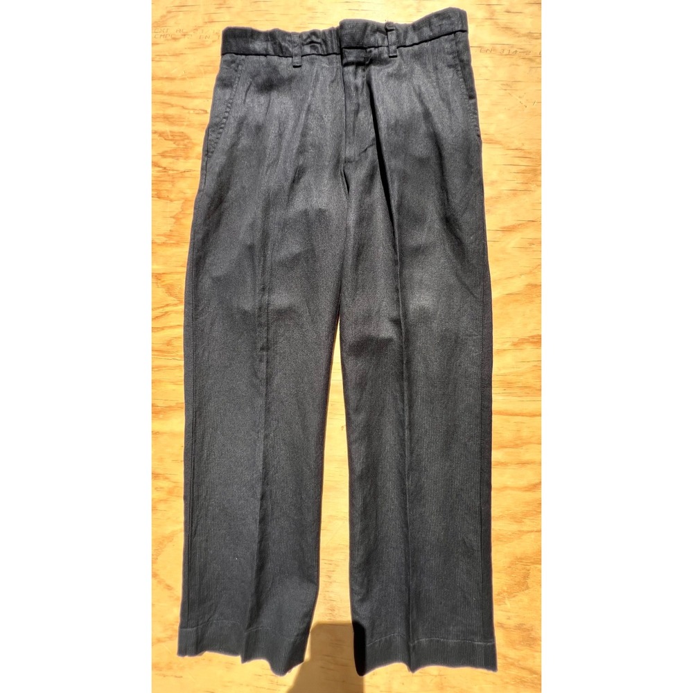 Alfani Mens Black Linen Blend Dress Pants Flat Front Straight Leg 30x30